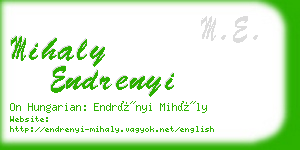 mihaly endrenyi business card